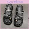 Fashionable Thick Sole Summer Slide Sandals For Women Stylish And Elegant Beachwear