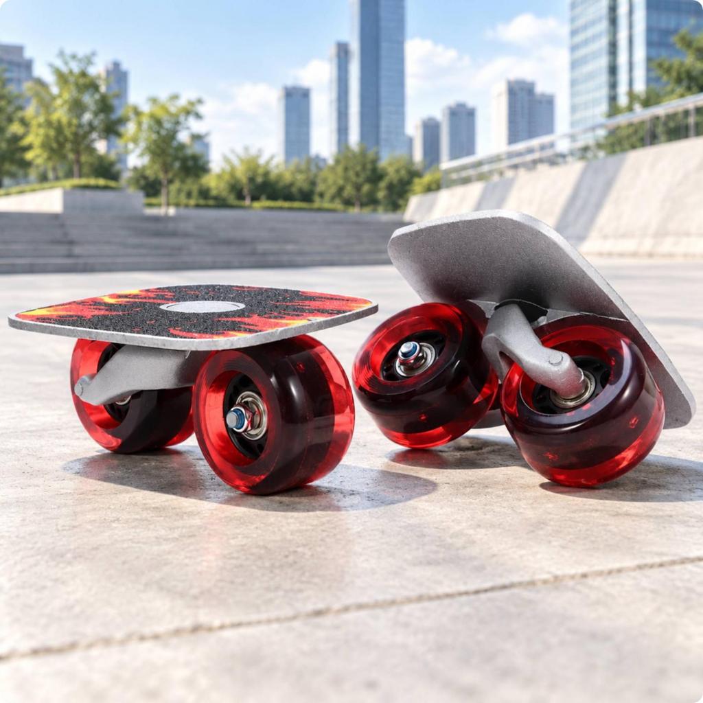 Rollendes Gleitbrett Manövrierbar mit Aluminiumdeck Rutschfestes Skateboard für