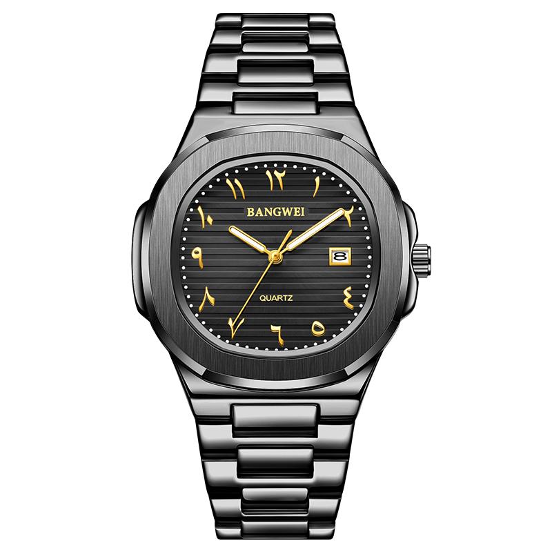 LIGE New Luxury Men Quartz Watches BANGWEI Brand Waterproof Automatic Date Watch Man Stainless Steel Sport Chronograph Watch for Men Clock