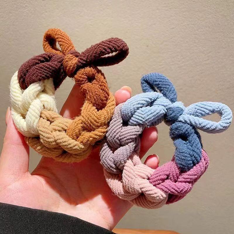 Women's Hair Rope Braided Headband High Elasticity Durable Headband Rubber Band Headband