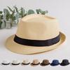Unisex Straw Top Hat: British Style Sun Protection for Summer – Parent-Child Fedora Beach Hat