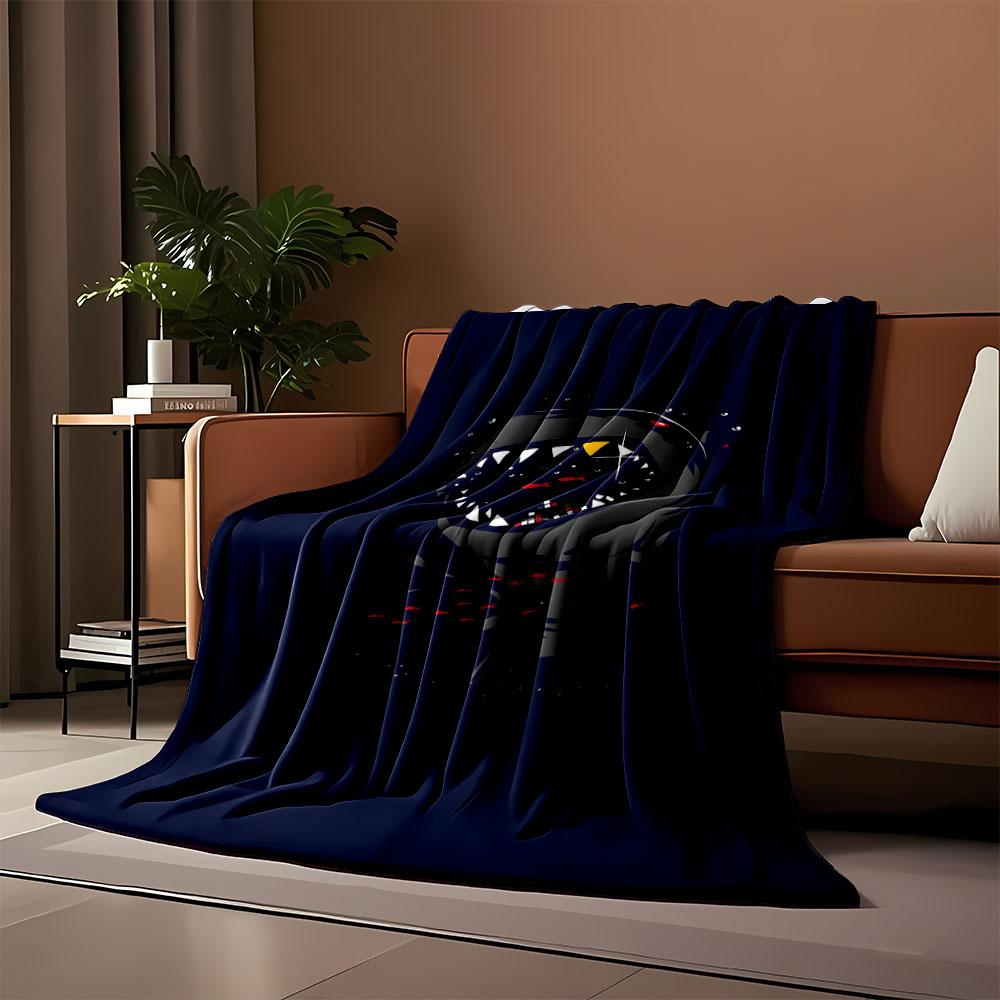 Fierce Shark with Red Fish Print Blanket Soft and Cozy Perfect for the Living Room Bed Sofa or a Nap,gift