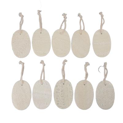 10pcs 3.15x4.72in Loofah Sponge with Rope High Water Absorption Dishwashing Pad Body Scrubber for Ki