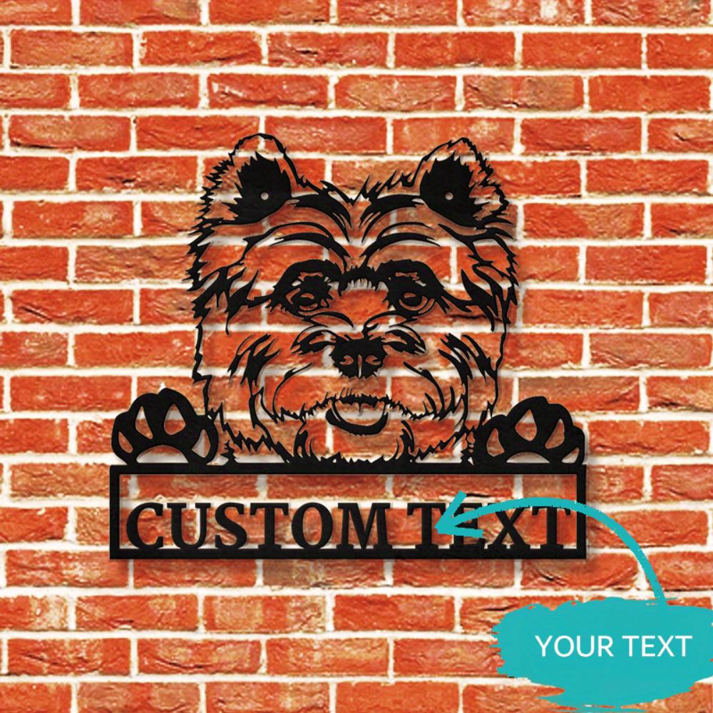 Unique Personalized Cairn Terrier Dog Metal Wall Art, Custom Name Inscribed Home Decor Gift for Dog Lovers