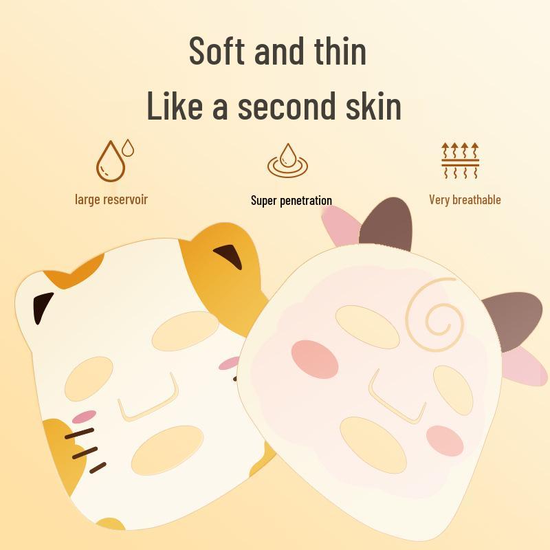 Măști hidratante Yuke Bao cu animale drăguțe pentru copii – Îngrijire a pielii hidratantă și hrănitoare pentru băieți și fete