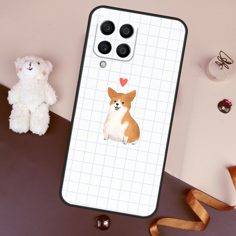 Cartoon Corgi Case For Samsung Galaxy M13 M54 M34 M14 M56 M36 M16 M31 M11 M53 M12 M32 M52 M35 M55 M15 M06