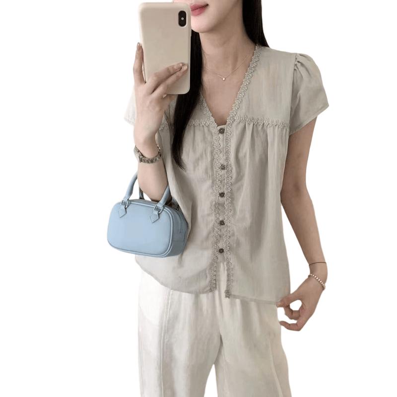 La Chapelle Women s Ruffle Trim Cardigan T-shirt One Size белый