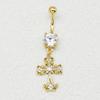 Personality Cross Pendants Navel Rings For Women Zircon Belly Button Nail Body Piercings Jewelry