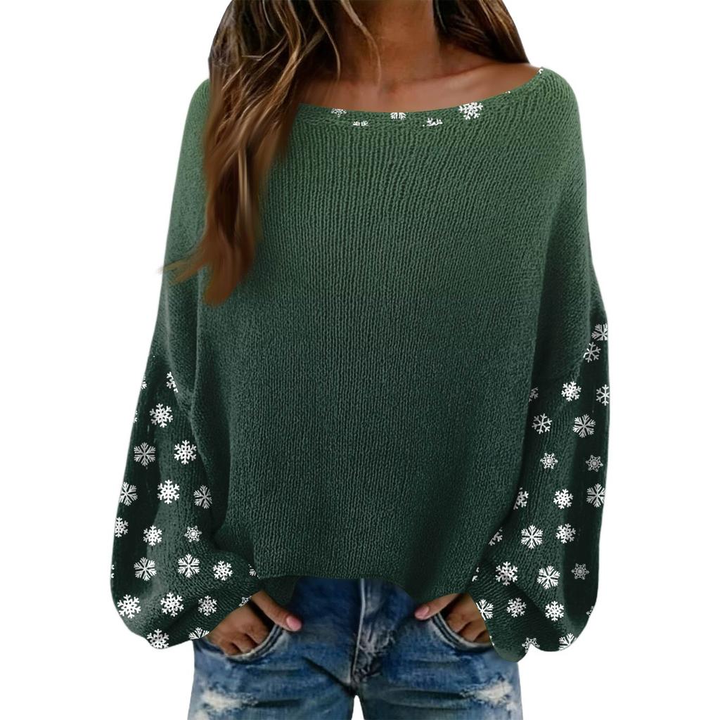 Damski Modny Elegancki Sweter z Długim Rękawem