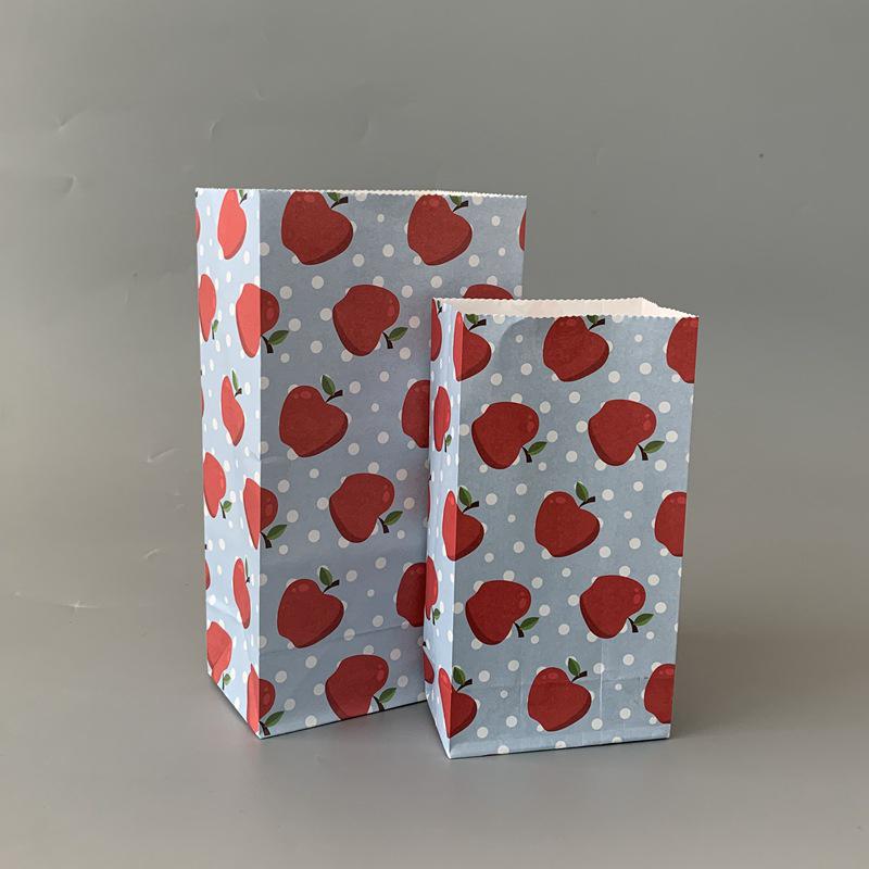 Small Floral Polka Dot Candy & Gift Paper Bag (Handle-Free, Flat Pocket for Cosmetics & Wedding Favors)