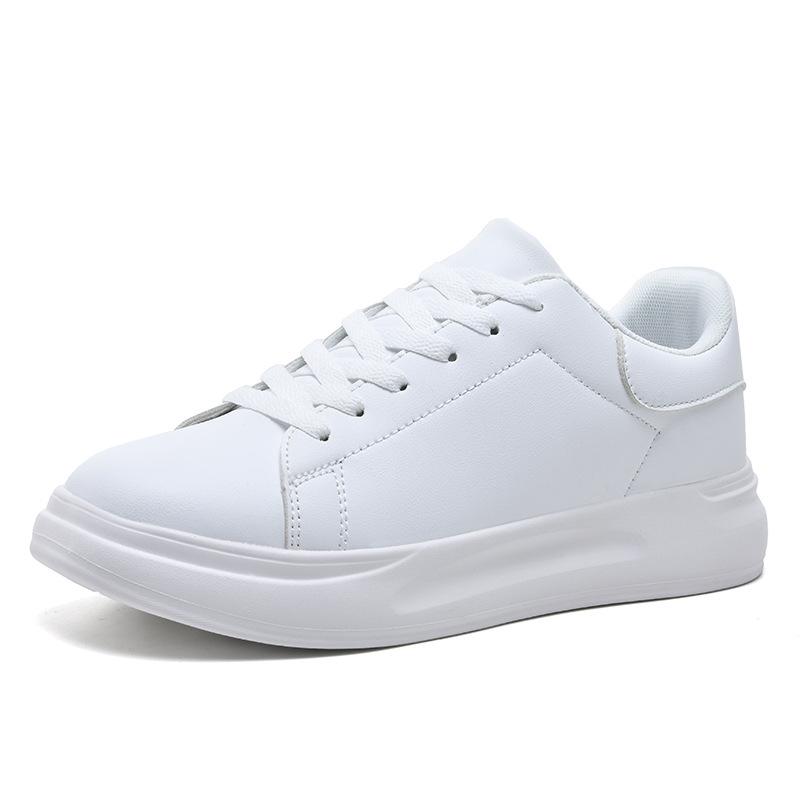 Little White Shoes Men's and Women's Spring Autumn Leather Surface Waterproof Casual Sports Shoes Youth Casual Board Shoes