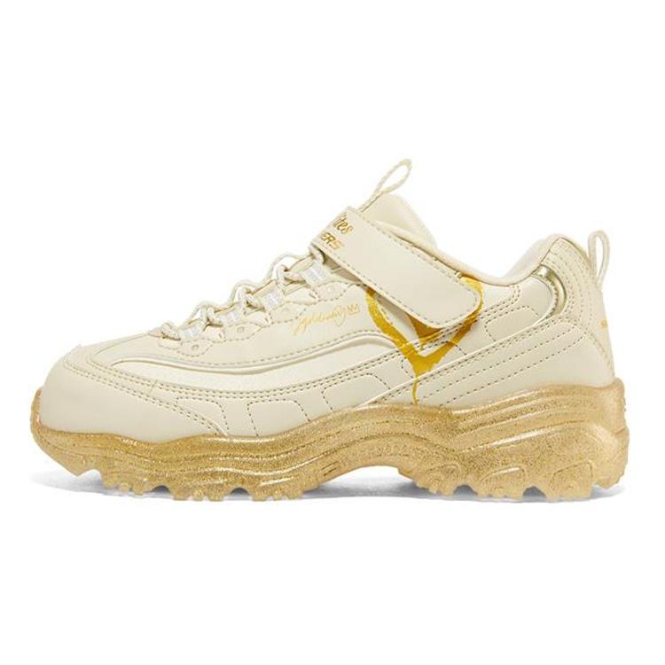 (GS) Skechers James Goldcrown x D Lites Crystal Marathon Running Shoes Beige Gold Kids 314969L-NAT EU 32