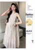 Korean Style Fresh Fashion Sleeveless Pleated Maternity Dress for Summer 2026