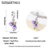 Authentic Charm Bead Charms copper Purple Flower Bead Charms Bead Charms Compatible With Bracelets Women Jewellery Making Diy Gift