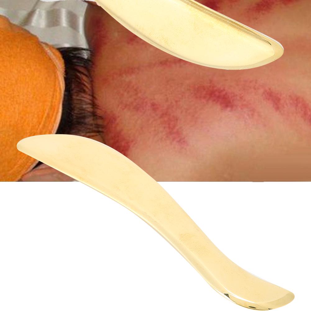 Brass Gua Sha Tool Fascia Acupoint Massage Muscle Pain Relief Scraping Board Massager