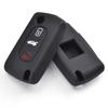 Silicone 3 Button Flip Key Case Remoter Cover Key Fob Pocket For PEUGEOT 107 307 308 406-408