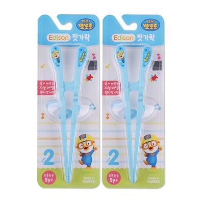 Edison Children's Correction Chopsticks Level 2, Pororo, 2 Pieces