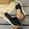Fashion 2025 Women Sandals Elegant Women Shoes with Low Heels Wedge Sandals Summer Platform Sandals Ladies Slippers
