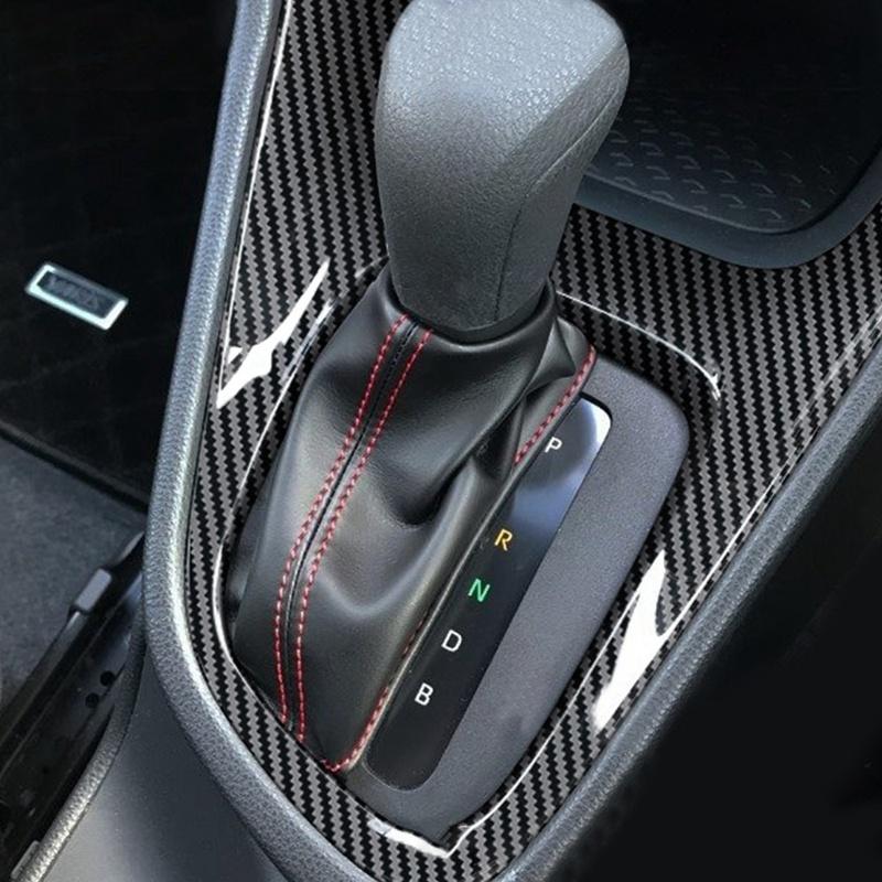A87Q-Glossy Black Central Gear Shift Panel Control Panel Decal Interior Modification for Toyota Yaris Cross RHD