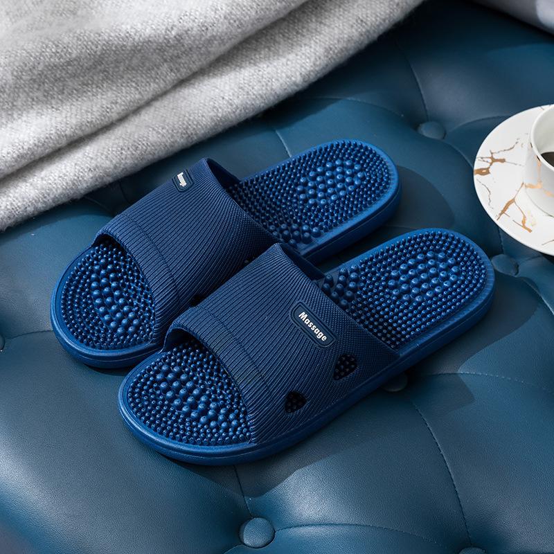 Unisex Anti-slip Foot Massage Slippers for Indoor and Bathroom Use