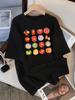 Tomato Variety Collection Chart T Shirt Female Summer Fashion Clothes Cotton Street Short Sleeve Casual Hip Hop T-Shirts