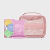 [SET] Clean It Zero Reinigungsbalsam Vielfalt Reise-Kit + Lippen- & Augenentferner-Pads + Rosa Quadratische Tasche