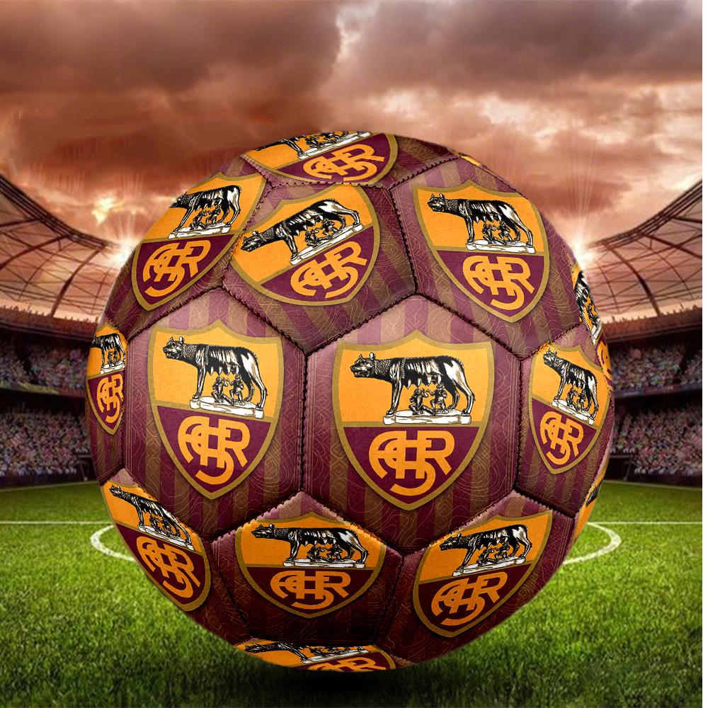 AS Roma Size 5 Football High Elastic Soccer Ball For Outdoor Competition Daily Training Play