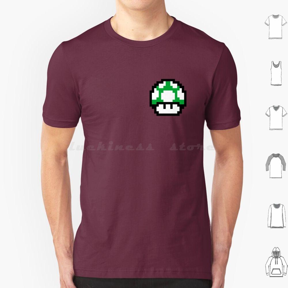 1up8 Bits T-Shirt Herren Damen Kinder 6XL 1up One Up Grün Spiel 8 Bits Retro-Spiel Retro-Pilz