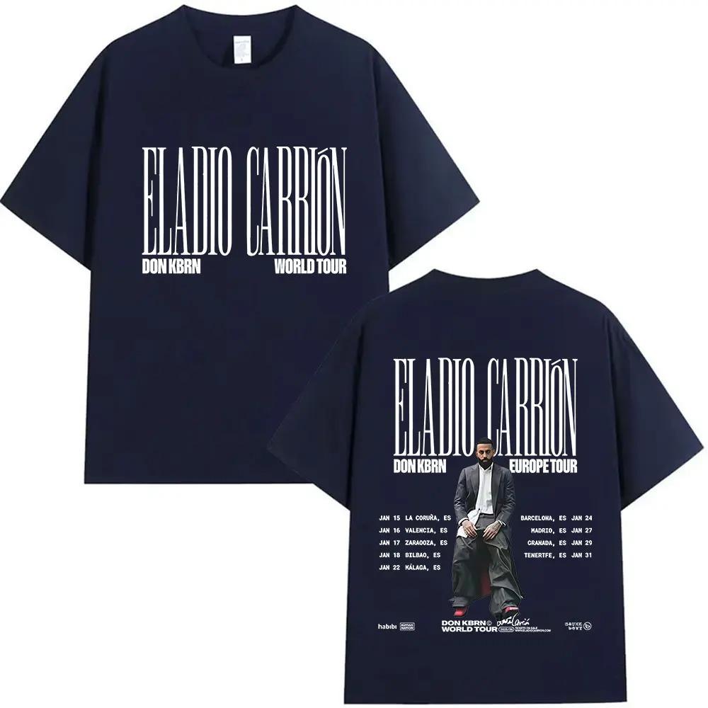 Y2k Hip Pop Tops ELADIO CARRION DON KBRN WORLD TOUR 2025 Merch Fashion Pop Music Print Cotton Casual Loose Tshirt Unisex