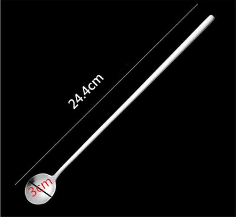 304 Stainless Steel Long Handle Mixing Spoon Small Seasoning Soup Coffee Seasoning Creative Ice Dessert Honey Spoon Hout