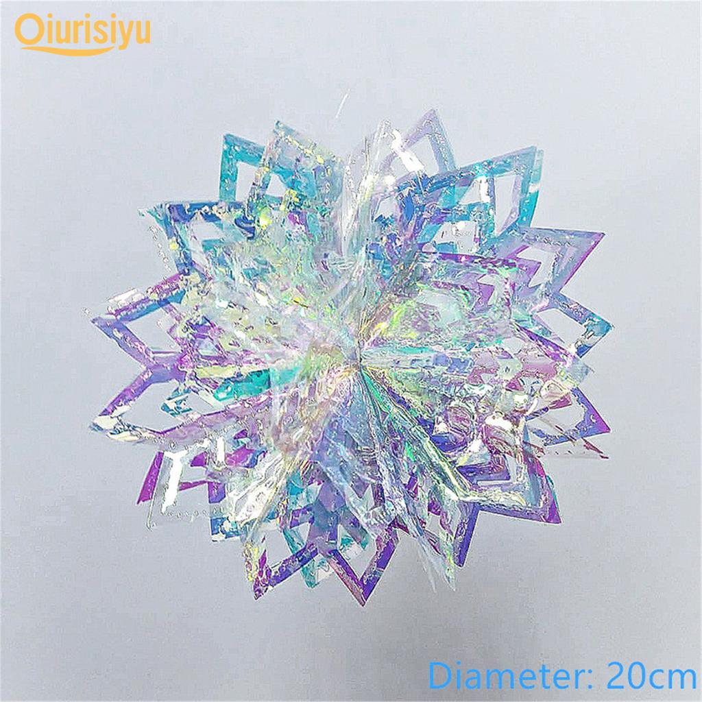 Neon 3D Snowflakes for Home Christmas Hanging Pendant