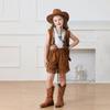 Children's Ethnic Hippie Suede Tassel Vest Set