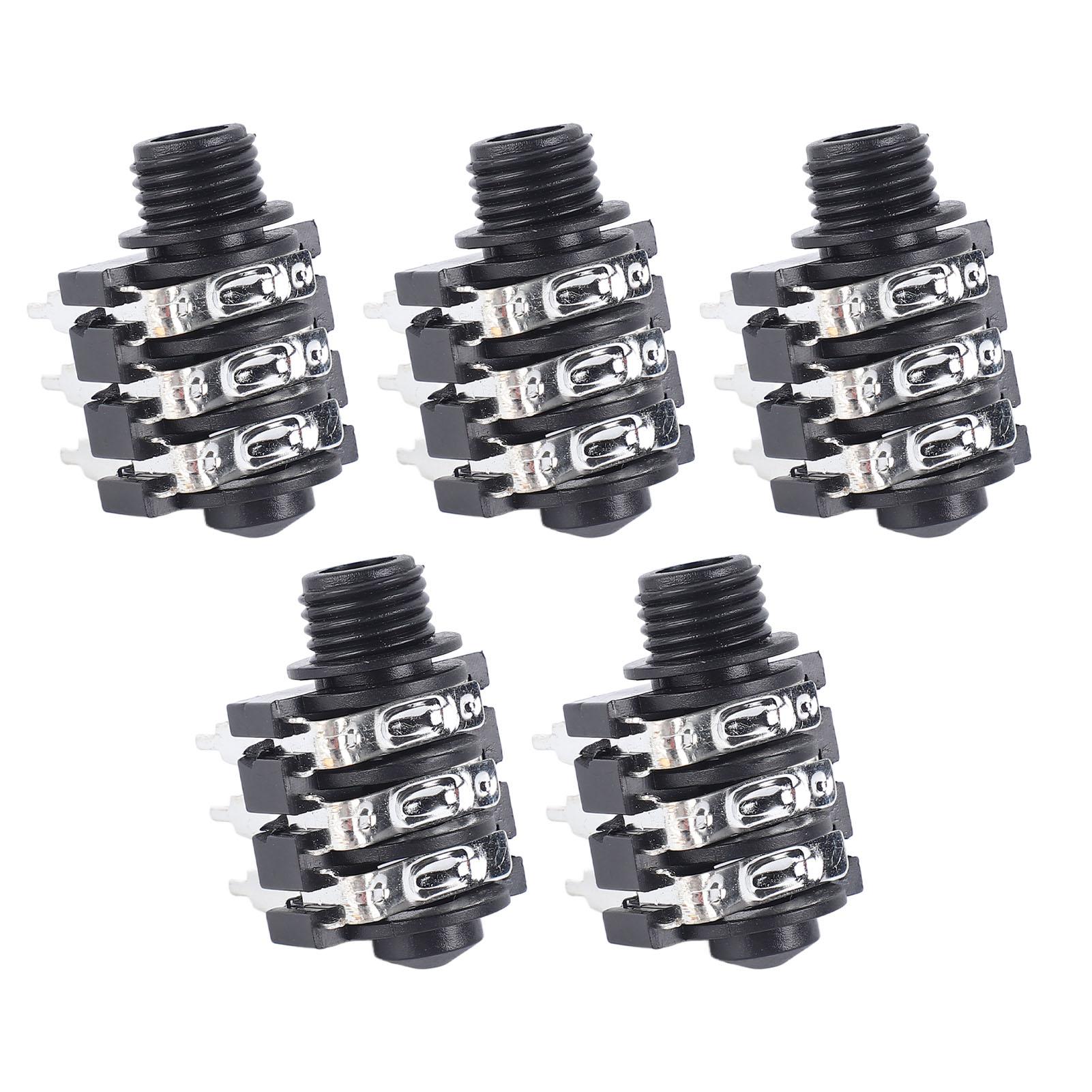 

5 шт. Стерео гнездо 6,35 мм 6P Микрофонный разъем Гнездо для звукоснимателя для замены Обратный