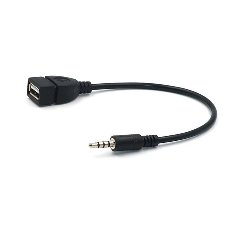Car Stereos Male Plugs Jacking To USB Female Cord Converter Cable U Disk Aux Cable