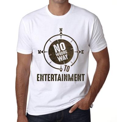 Heren Vintage T-shirt Grafisch T-shirt Geen verkeerde manier Entertainment Wit