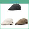 Cotton Linen Men Women Vintage Sun Protection Cap With Adjustable Curved Brim For Summer Wear
