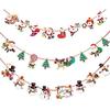 Christmas Decoration 7 Types Set Garland Cute Socks Tree Hanging Flag Banner Merry Paper Santa Claus Garden Long Colorful Izakaya Ceiling Wall Sign
