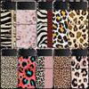 Leopard Print Pink Case For Samsung Z Flip 6 5G Galaxy Z Flip 5 4 3 5G Black Hard Cell Phone Cover Luxury PC Shell Coque