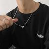 Titanium Steel Necklace Men Women Polished Bead Chain Hip Hop Minimalist Pendant 60-70cm Adjustable Length