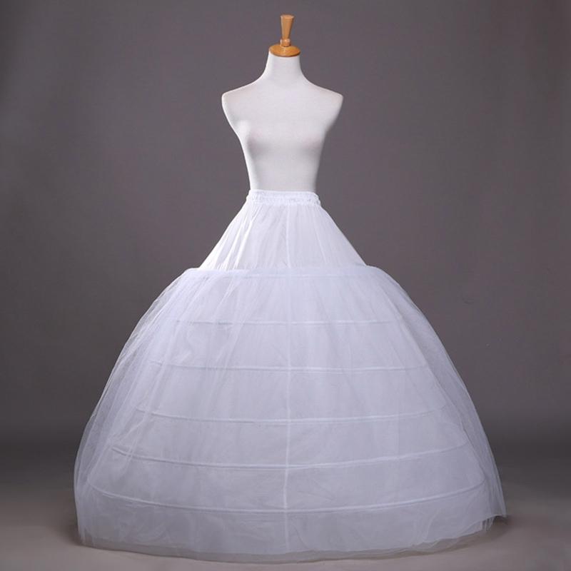 Crinoline Underskirt Petticoat Floor Length for Women Girls Bridal Dress Vintage Ball Gown White Hoop Skirt
