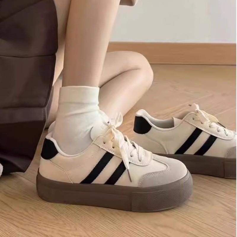 Korean Version of Dexun Shoes Women's Shoes 2025 New Spring and Autumn Platform White Shoes Retro Forrest Gump Shoes Casual Sports Board Shoes