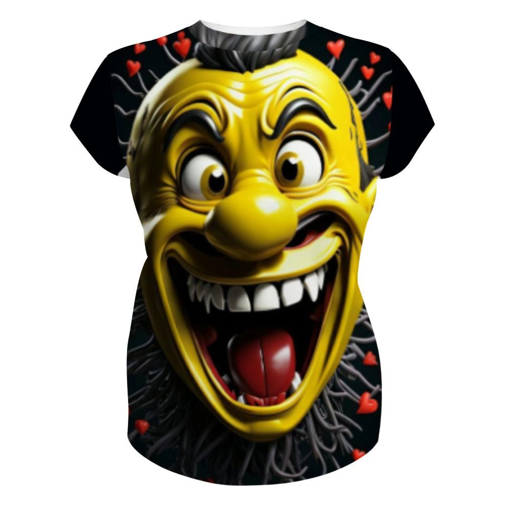 Summer Round Neck 3D Cartoon Pattern Printed Top Fashionable Casual Short Sleeved Children's Boy T-shirts