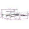 VidaXL Bookcase Bed Without Mattress 180x200 Cm Solid Pine Wood 3321858