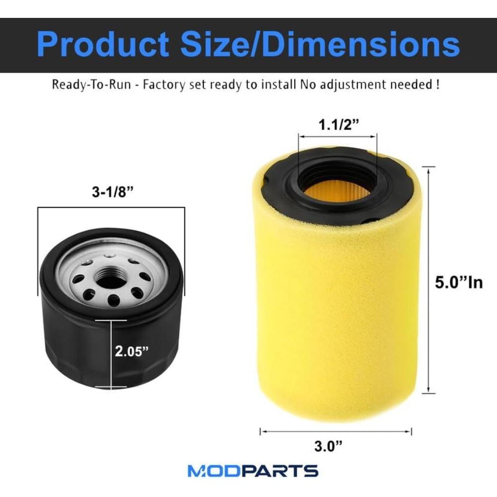 Air Filter Oil Filter Kit Fits Troy-Bilt TB42 TB1942 TB2246 TB2350 TB2450 13AA92KP066 13AT91KT066 13AM77KS066 17ADCACT066 Pony Tractor