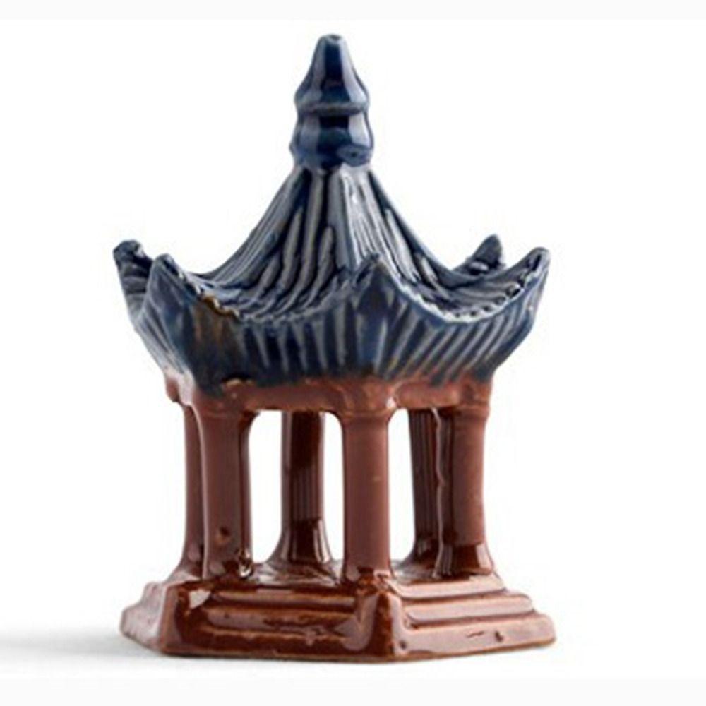 Stones Easy Use Gazebo Small Ornament Ceramic Craft Miniatures Figurines Rockery Bonsai Model