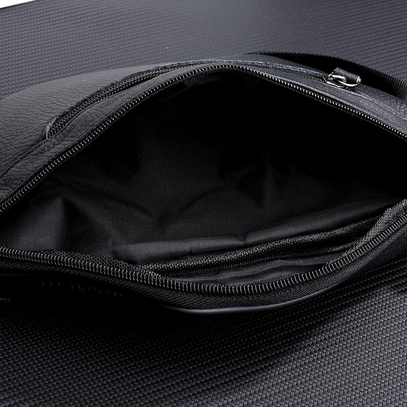 Leather Waist Bag for Men Casual Crossbody Fanny Pack with Adjustable Belt