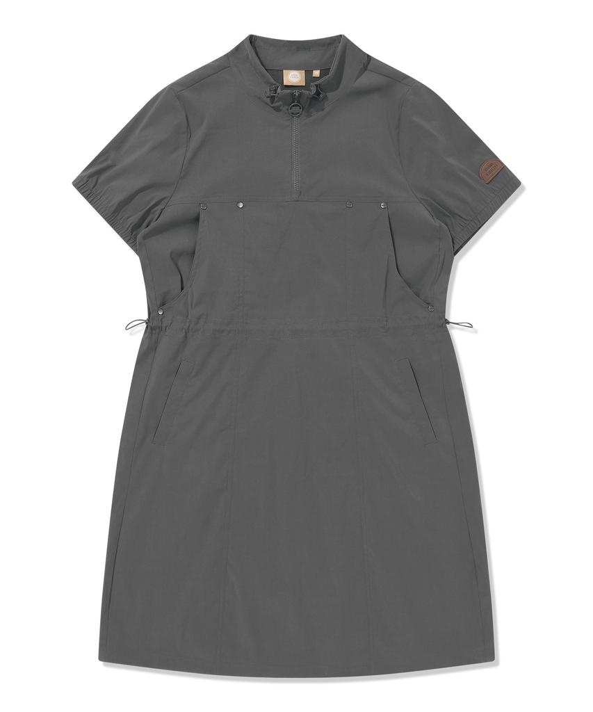 Bbc Earth Women'S High-Neck Zip-Up Dress Gray