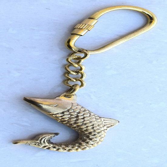 20dílný rybí mosazný přívěsek na klíče, krásný mosazný rybí přívěsek na klíče Námořní námořní klíčenka Námořní námořní klíčenka