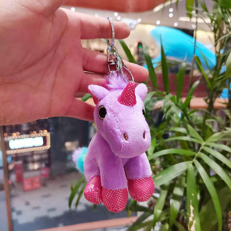 

Креативный мультяшный плюшевый брелок-единорог, милая кукла, подвеска для рюкзака, для детей Unicorn Purple