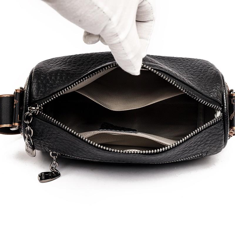 Real leather pillow women's bag versatile soft leather Boston bag stylish single shoulder mom bag crossbody bag